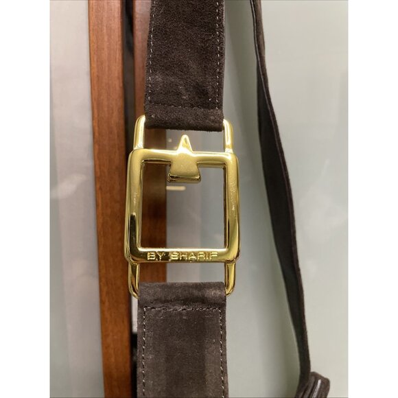 Sharif Vintage Dark Brown Leather Suede & Pony Hair Crossbody Shoulder Bag Purse - Picture 4 of 8